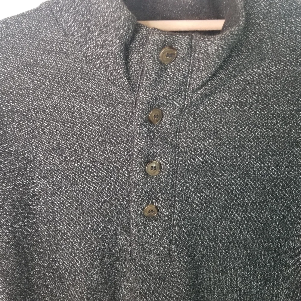 Marine Layer gray mock neck snap pullover